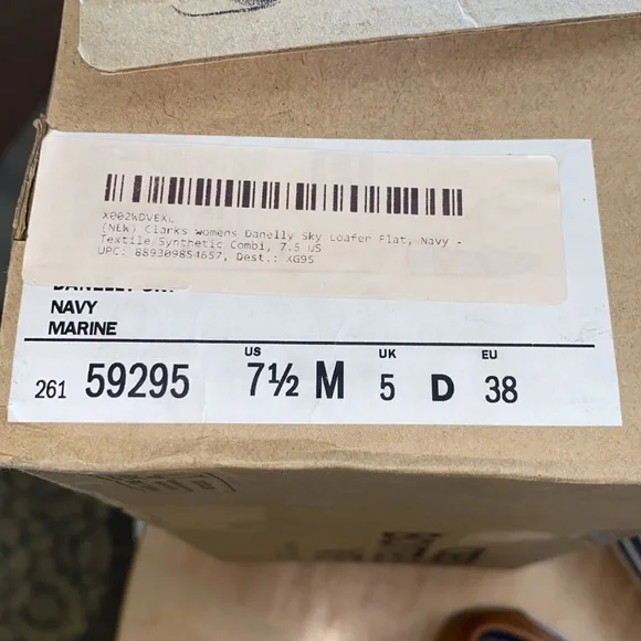 NEW Clarks Navy Striped Canvas Espadrilles Loafers - Picture 10 of 10